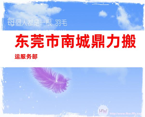 东莞市南城鼎力搬运服务部