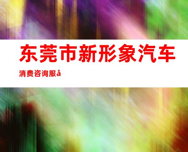 东莞市新形象汽车消费咨询服务有限公司