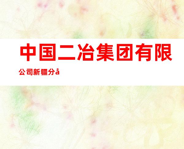 中国二冶集团有限公司新疆分公司