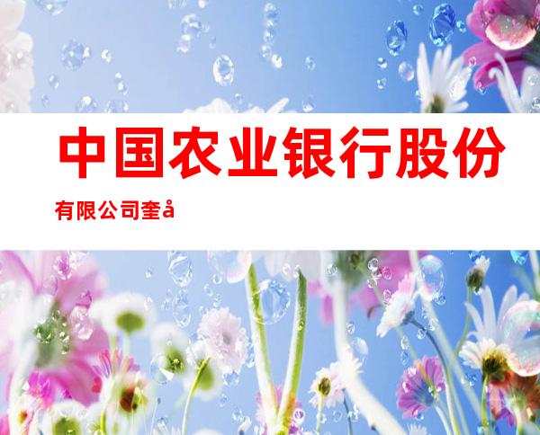 中国农业银行股份有限公司奎屯科克兰木支行