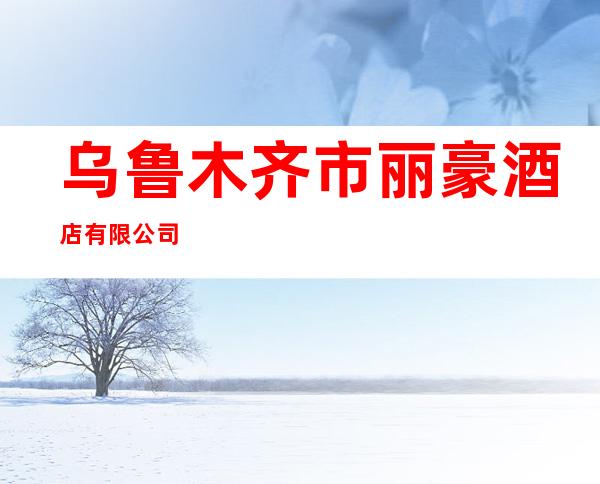 乌鲁木齐市丽豪酒店有限公司