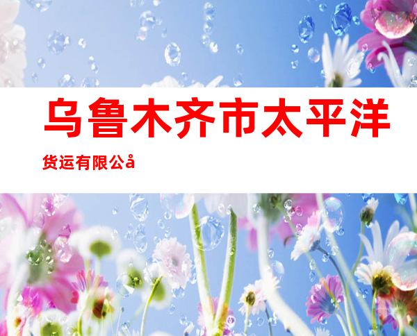乌鲁木齐市太平洋货运有限公司
