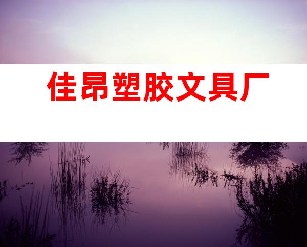 佳昂塑胶文具厂