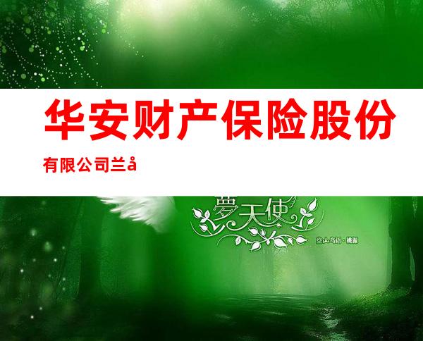 华安财产保险股份有限公司兰州中心支公司
