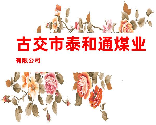 古交市泰和通煤业有限公司