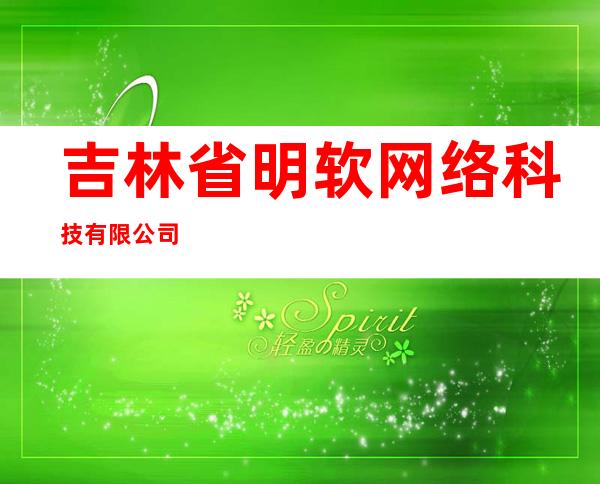吉林省明软网络科技有限公司