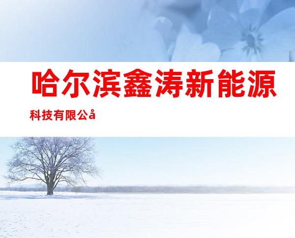 哈尔滨鑫涛新能源科技有限公司