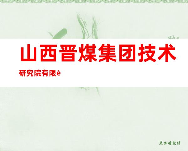 山西晋煤集团技术研究院有限责任公司