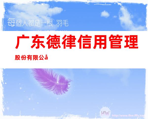 广东德律信用管理股份有限公司乌鲁木齐分公司