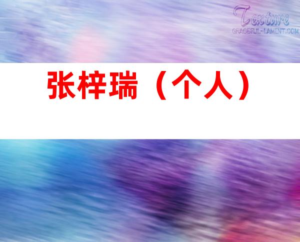 张梓瑞（个人）