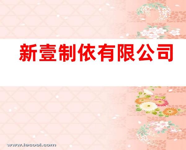 新壹制依有限公司