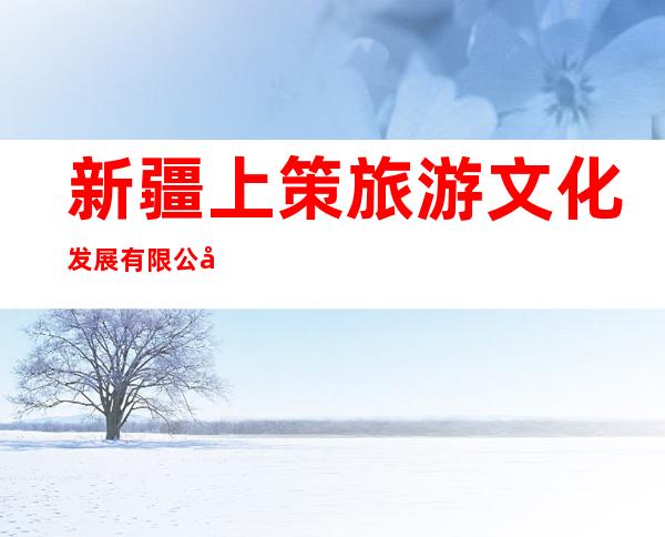 新疆上策旅游文化发展有限公司