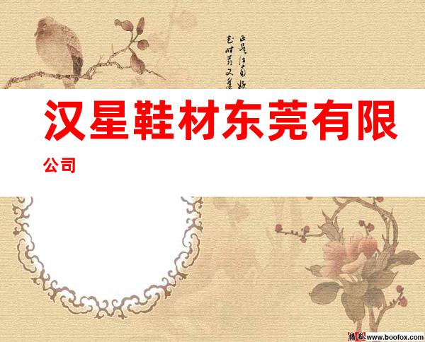 汉星鞋材东莞有限公司