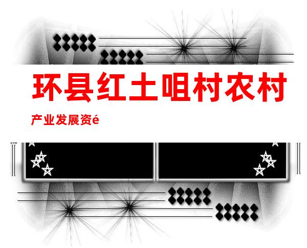环县红土咀村农村产业发展资金专业合作社