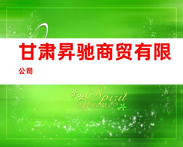 甘肃昇驰商贸有限公司