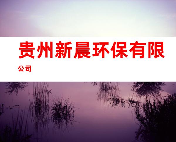 贵州新晨环保有限公司