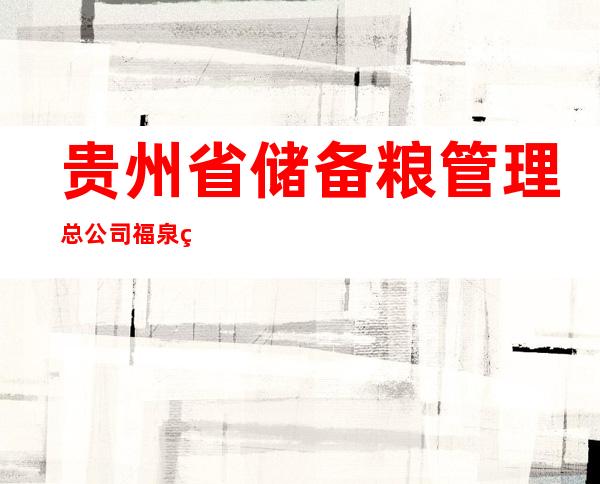 贵州省储备粮管理总公司福泉直属库