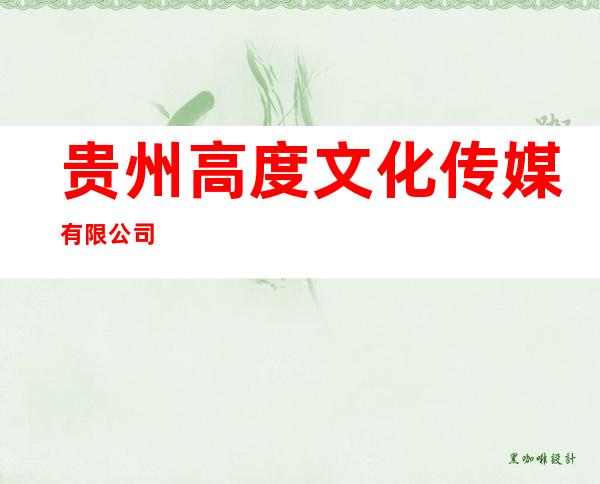 贵州高度文化传媒有限公司