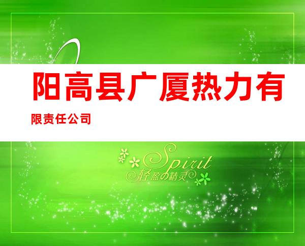 阳高县广厦热力有限责任公司