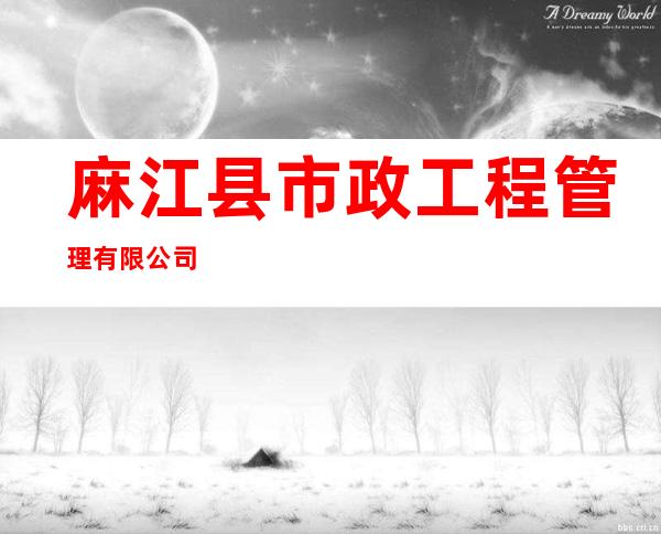 麻江县市政工程管理有限公司
