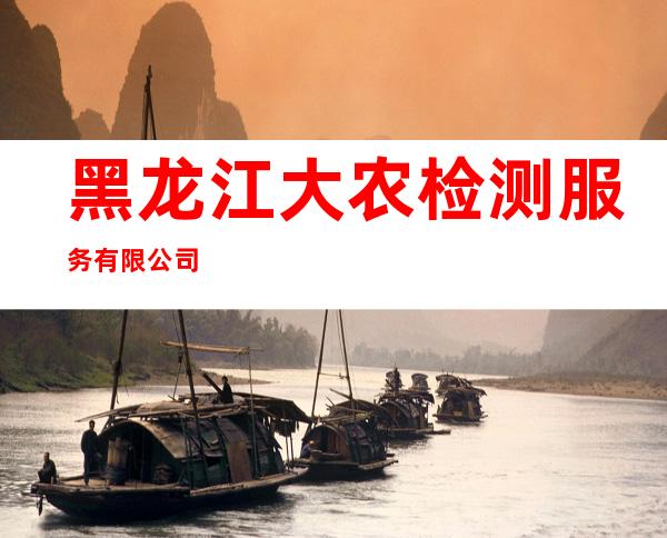 黑龙江大农检测服务有限公司