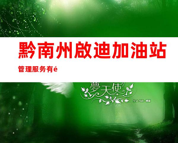黔南州啟迪加油站管理服务有限公司